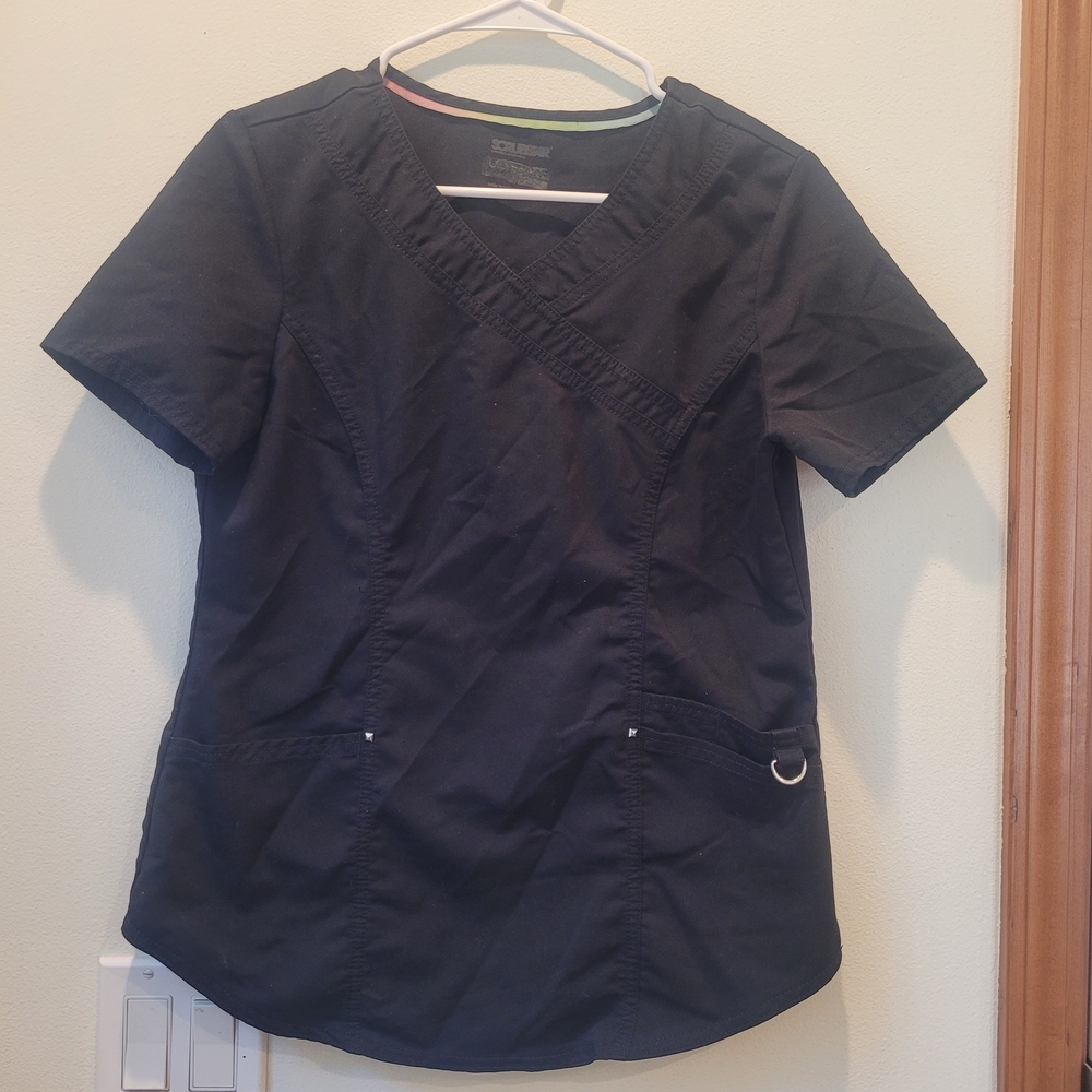 Scrubstar Black Scrub Top